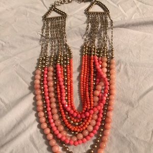 Stella &Dot gold and coral necklace